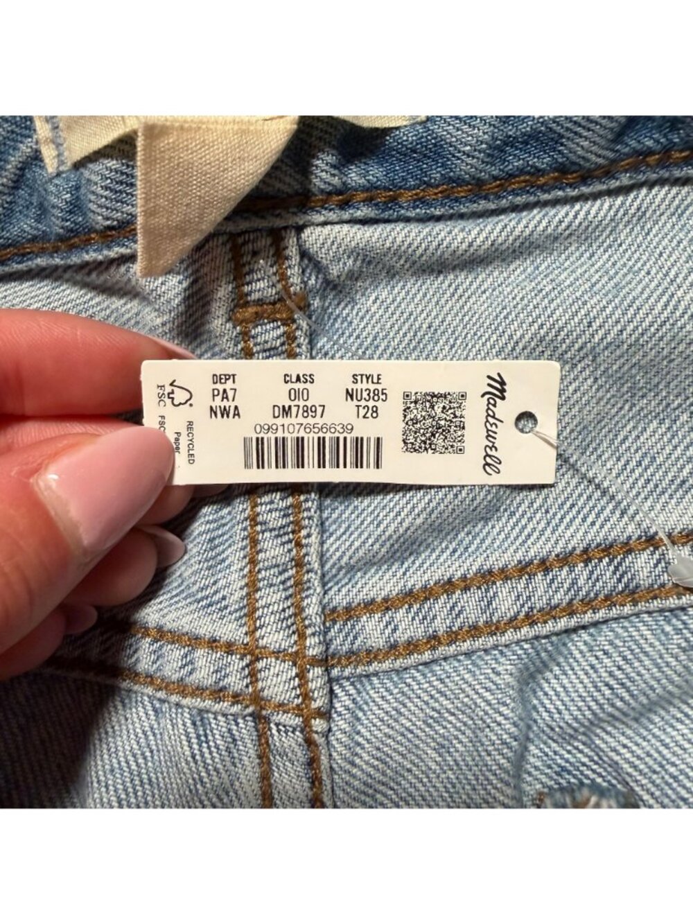 Madewell The Tall Curvy Dean Easy Straight Jeans Size 28T NWT NU385 - Picture 4 of 5